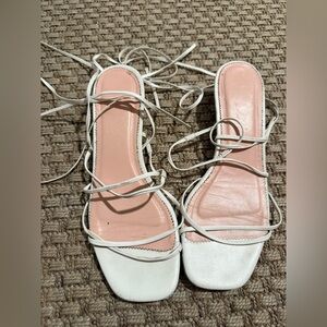 Women’s J.Crew white leather strappy sandals